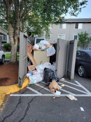 Garbage is always like this no matter where it's at in the complex