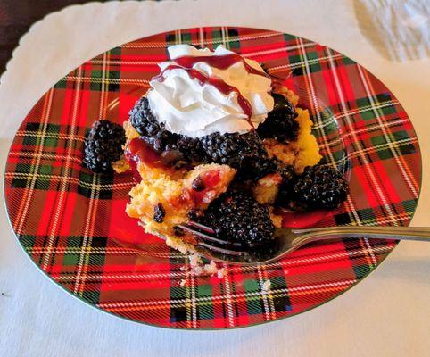 Butter cake with blackberries - wow!
