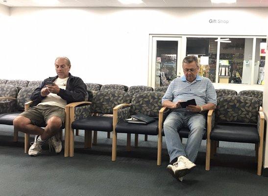 Family waiting at the hospital.