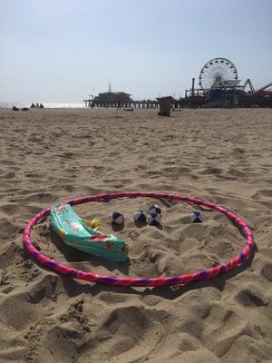 My new hoop at the beach.