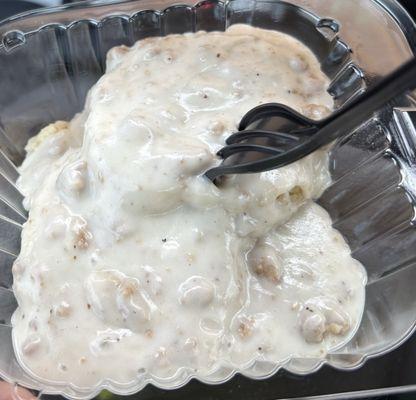 biscuit and gravy (delicious!)