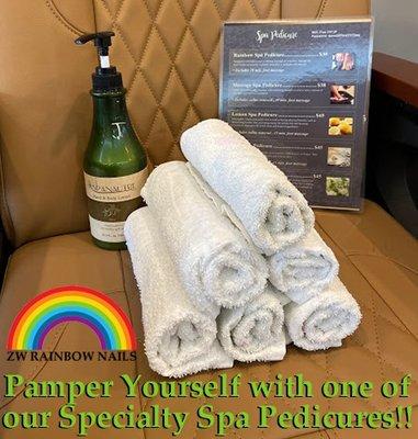 Try one of our many soothing spa pedicures!