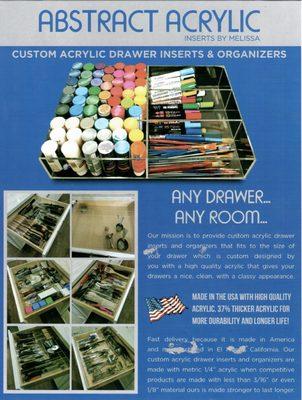 Custom Acrylic Drawer Organizer