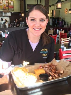 Dental Care of Frisco loves loves Voodoo BBQ & Grill! Our Birthday girl at one of her favorite restaurants!
