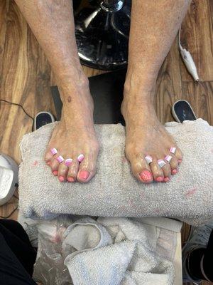 Gale's pedicure.