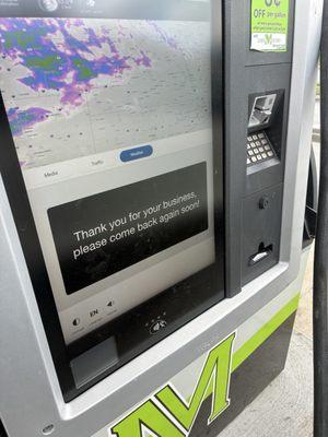 Touch screen gas pump