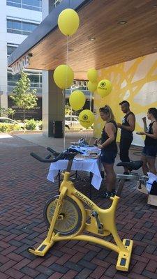 Meet & greet day. They are located caddy-corner from Whole Foods Domain.