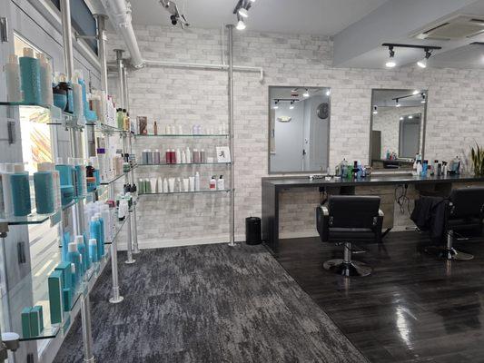 Four stations total. Hair product for sale at good prices