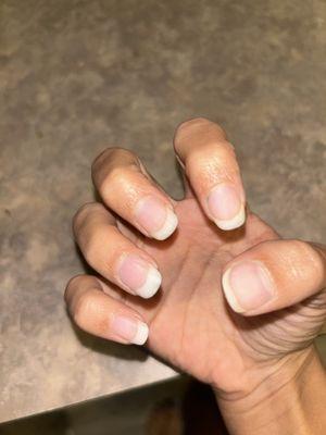 Pink and White Nails