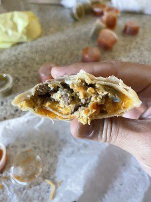 Smaller breakfast burrito you've ever seen