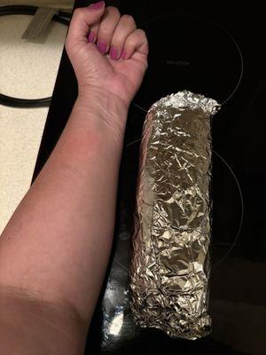 Look at the size of this breakfast burrito!