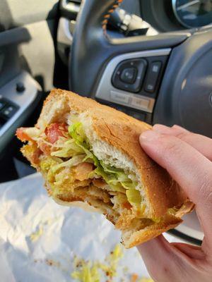 Honey mustard chicken grinder
