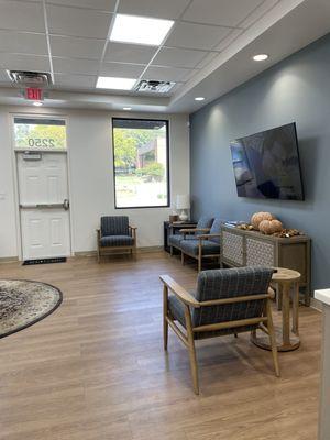 Front lobby. They also serve soda, water or coffee.