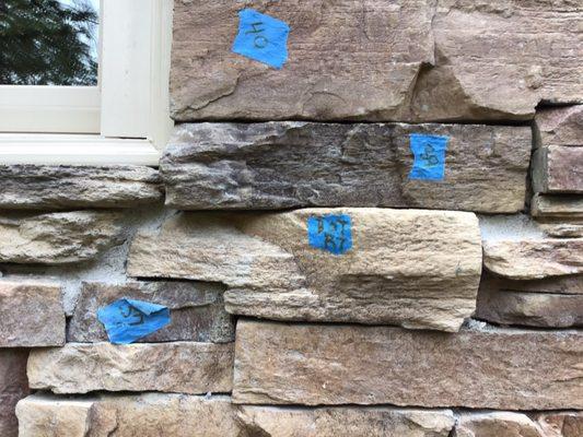 Example of their dry stack stone. You're not supposed to see mortar.