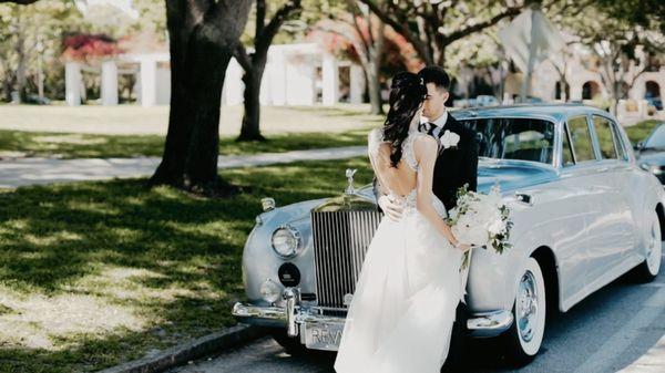 1959 Rolls-Royce at a wedding in downtown St. Pete, Florida