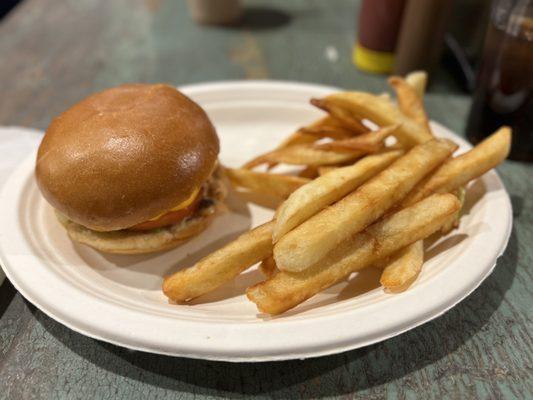 Wow! Bring your appetite for these big burgers and huge fries!