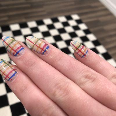 Gel Extensions with Nail Art