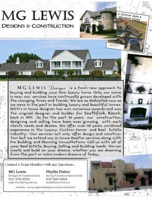 MG Lewis Designs and Construction