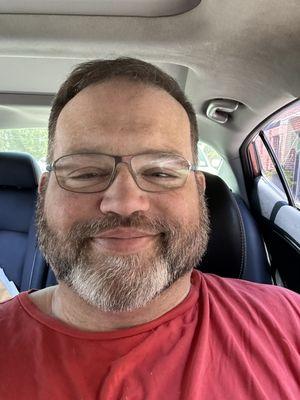 One of the times Christy turned me from scruffy to dang oh my. Thanks Christy.