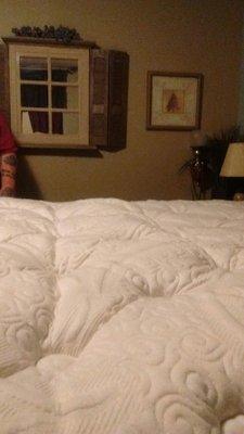 Mattress buckling and creased.