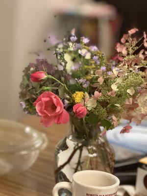 We went far today so nice ; a chance to stretch ;smile and freshen our breath;