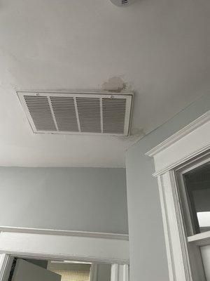 Water damage after a year of replacing roof but they won't come back to fix damage even though roof is still under warranty.