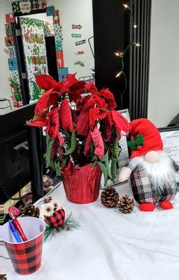 Nice to decorate, but water the living plant please