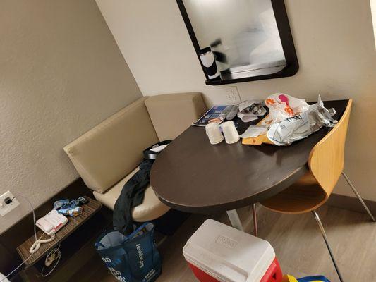 This was going back in the room too it was in the old pictures of the old rooms but it's on top of the new floors LOL.