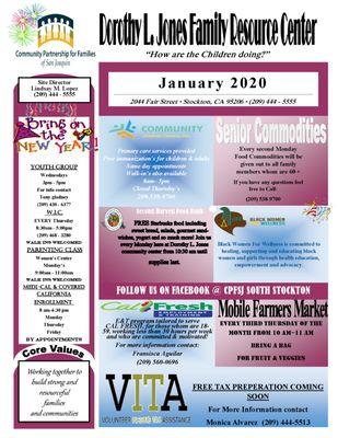 Dorothy Jones Family Resource Center January 2020 Newsletter