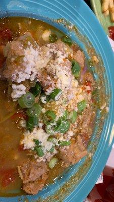 Green chile stew is so tasty