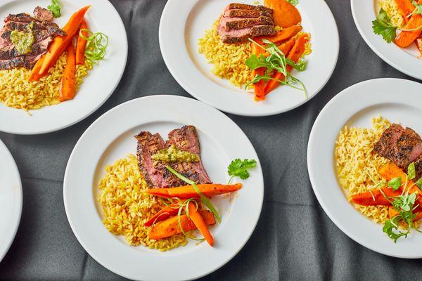 Plated dinner. Brooks & Landry Fine Catering.