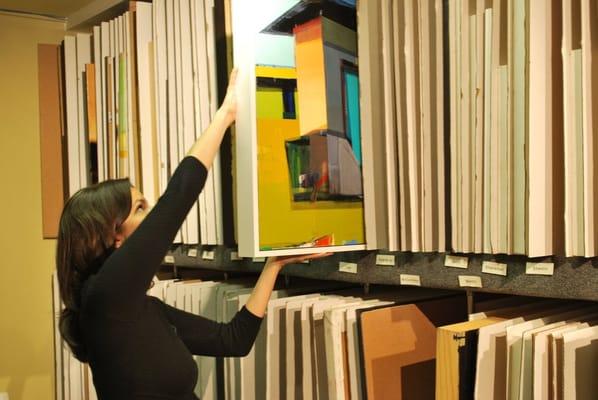 Pulling art from the extensive inventory