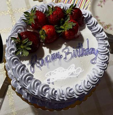 Cake with pineapple filling.