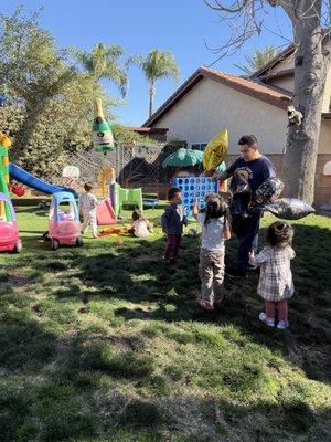 Seeing how high the balloons goes