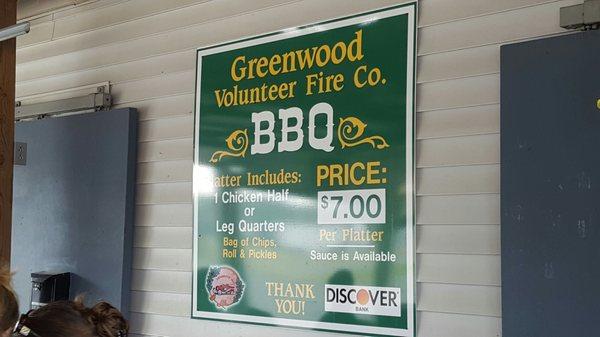 Greenwood Volunteer Fire Co BBQ