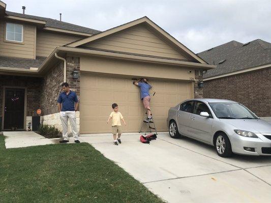 Had our garage door open in 2 minutes