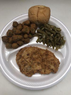 Fried pork chop platter