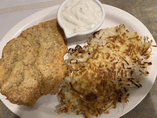 Chicken Fried Steak & Hash Browns