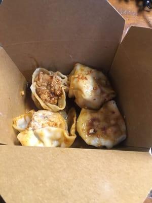 Pork dumplings. So yummy! Made perfectly with a great combo of sauce and spices. Go there. Eat these. You will not regret it!!