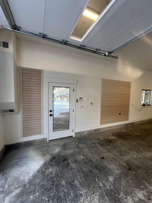 Custom garage cabinet install