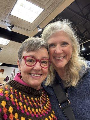 Two friends happy to be here