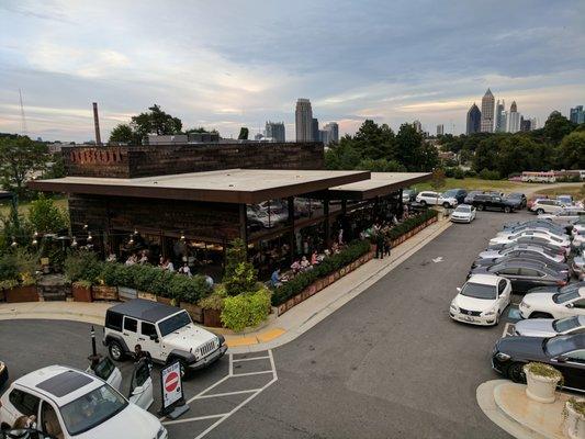 Barcelona and parking lot. In the daytime, it's free self-park. At night, it's complimentary valet.