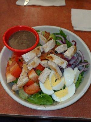 A new menu item, the California avocado cobb chicken salad