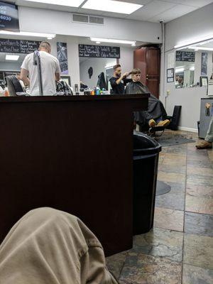 Rich and Matt are all kinds of busy today with haircuts....