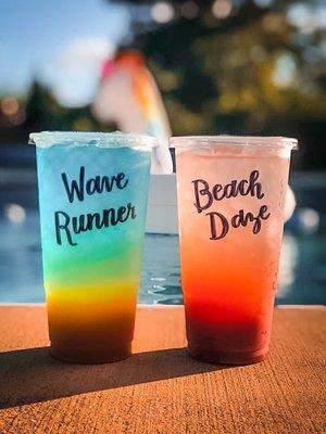 Wave runner and a beach