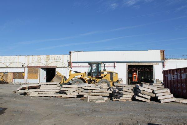 Concrete slab removed from the Oswego Health Behavioral Health Services project
