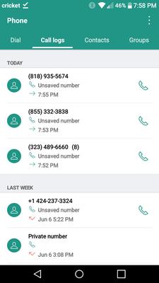 The number of times, and diffrent numbers trying to contact these fools.