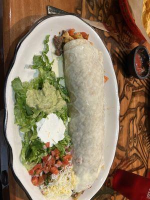 Tequila Burrito. Very large order. Could be split.