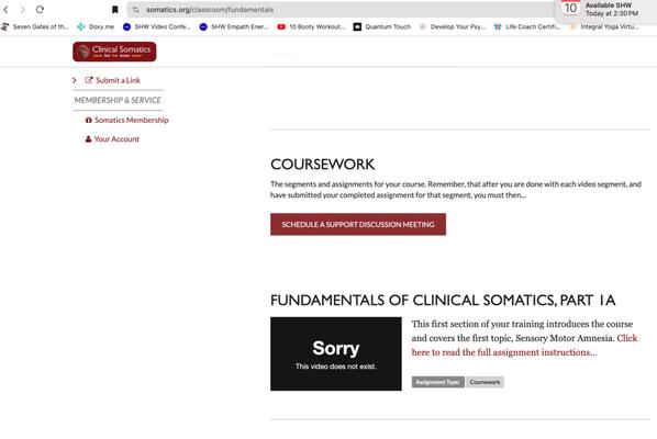 Videos for online course are missing.