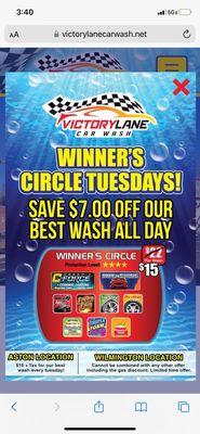 They do not honor this ad that is displayed on their own website